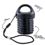 Cap with opener & tether